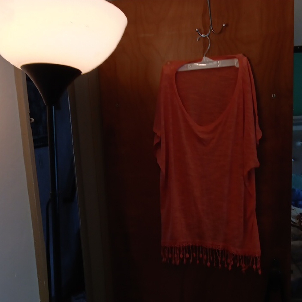 Orange Fringe Hem Top 26/28